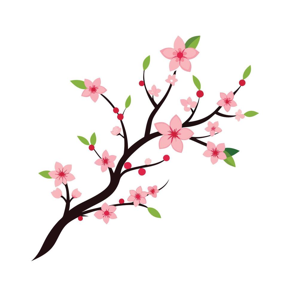 Beautiful Flower Minimalist Floral Illustration vector