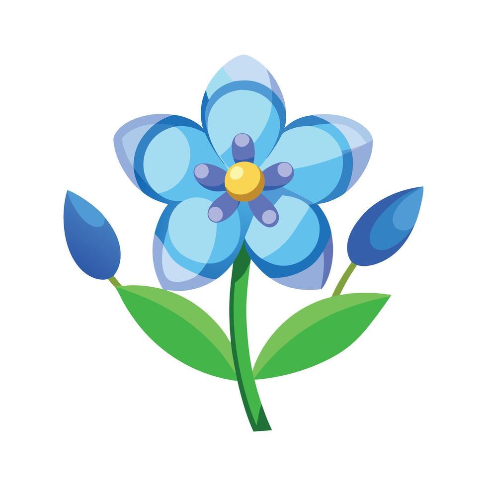 Beautiful Flower Minimalist Floral Illustration vector