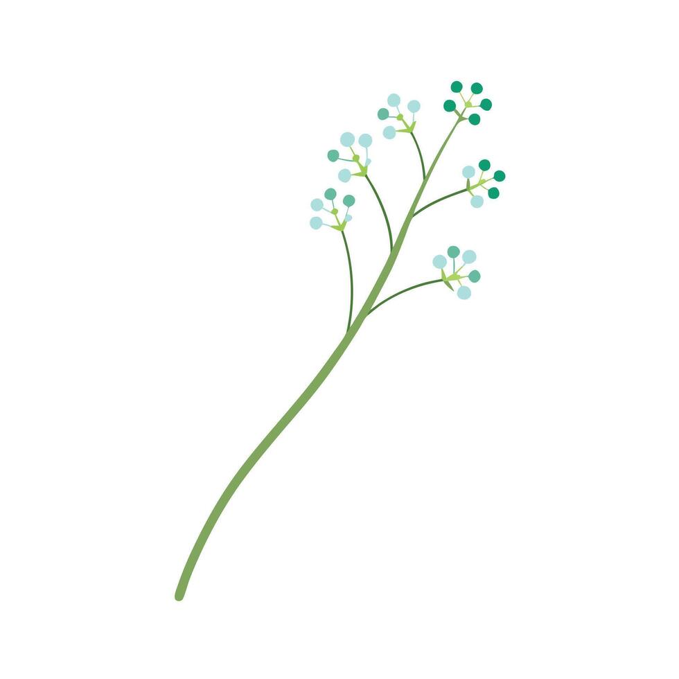 Beautiful Flower Minimalist Floral Illustration vector