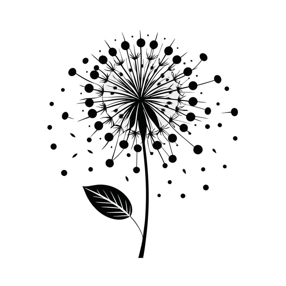 Beautiful Flower Minimalist Floral Illustration vector