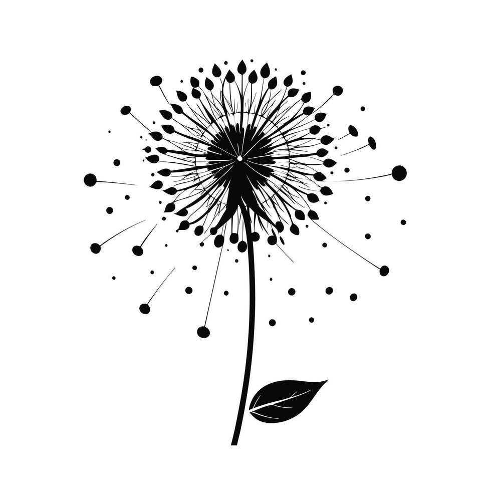 Beautiful Flower Minimalist Floral Illustration vector