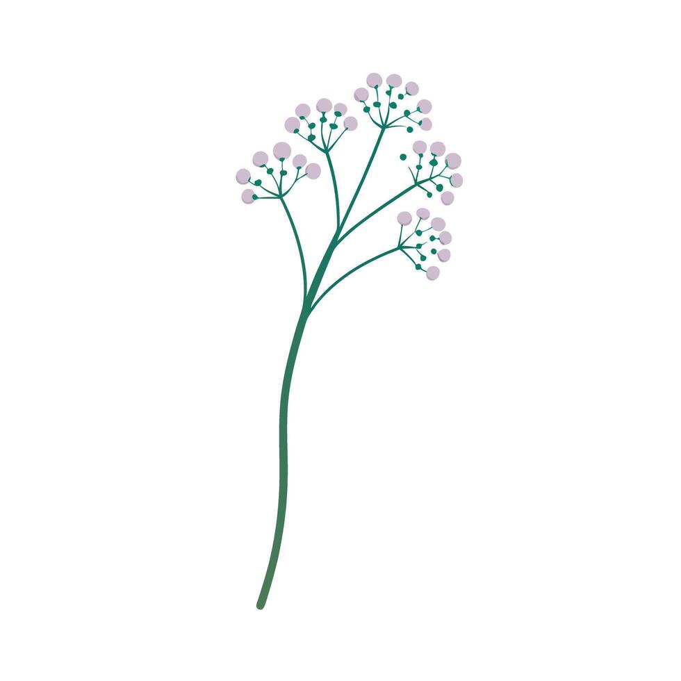 Beautiful Flower Minimalist Floral Illustration vector