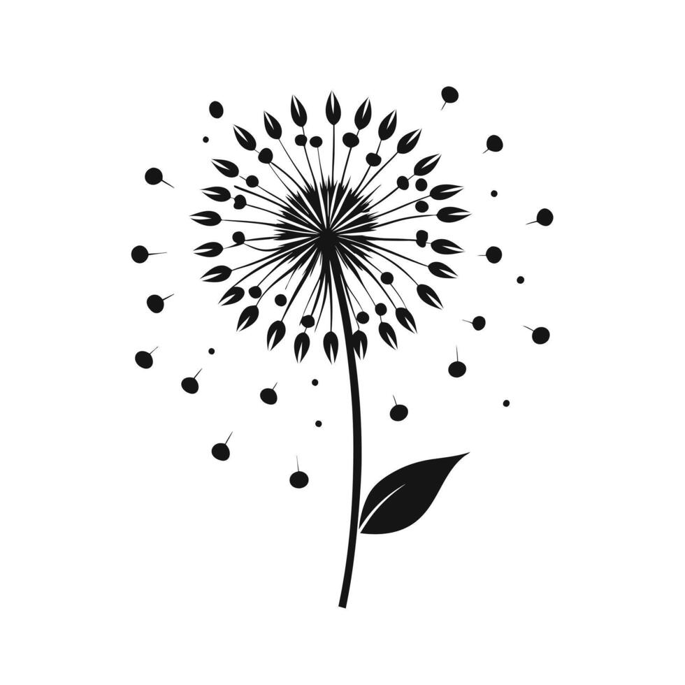 Beautiful Flower Minimalist Floral Illustration vector