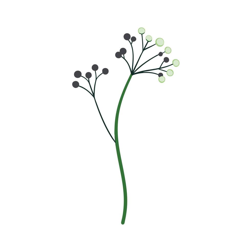 Beautiful Flower Minimalist Floral Illustration vector
