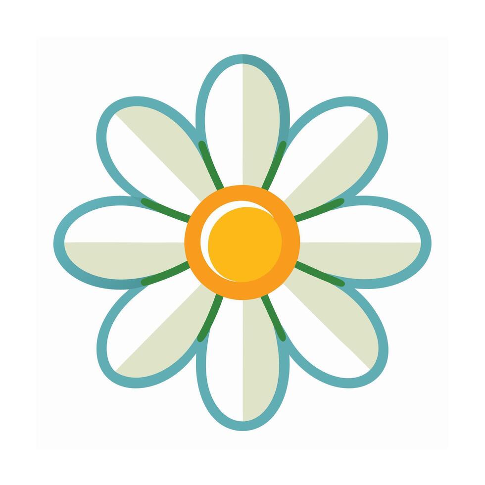 Beautiful Flower Minimalist Floral Illustration vector