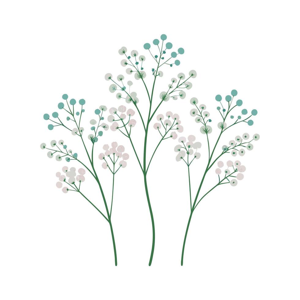 Beautiful Flower Minimalist Floral Illustration vector