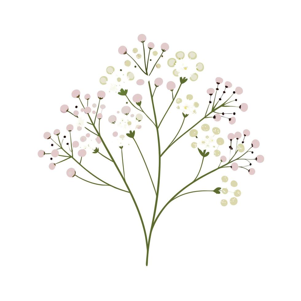 Beautiful Flower Minimalist Floral Illustration vector