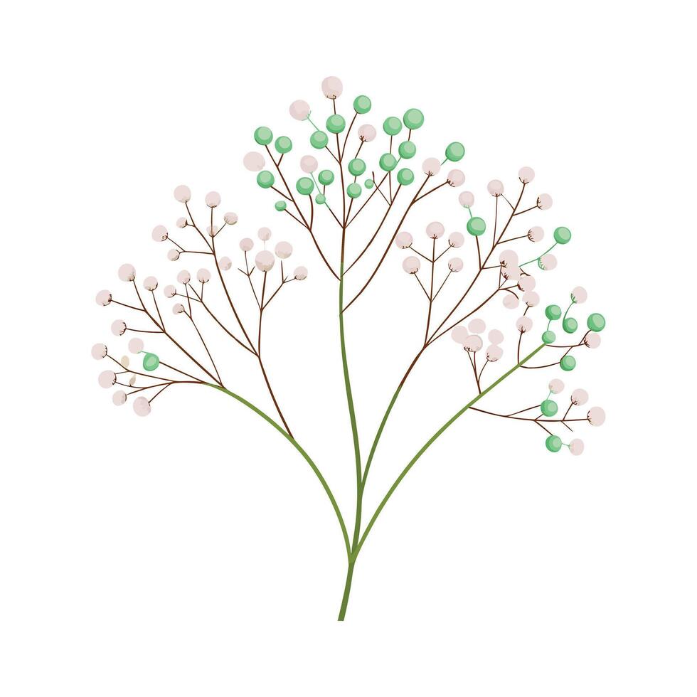 Beautiful Flower Minimalist Floral Illustration vector