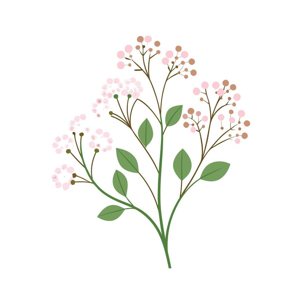 Beautiful Flower Minimalist Floral Illustration vector