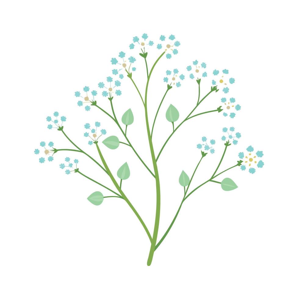 Beautiful Flower Minimalist Floral Illustration vector