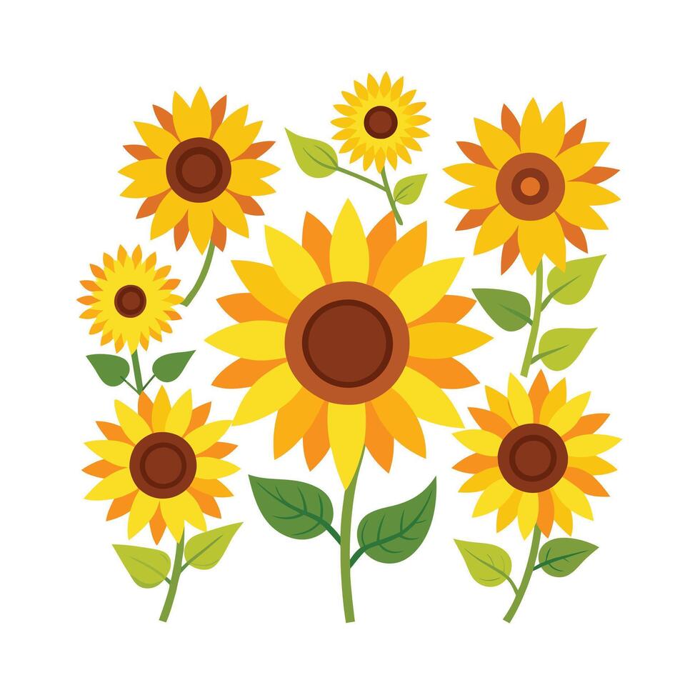 Beautiful Flower Minimalist Floral Illustration vector