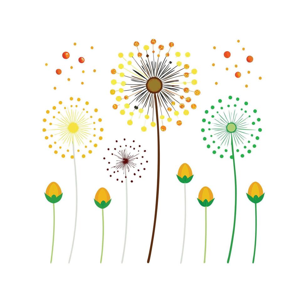 Beautiful Flower Minimalist Floral Illustration vector