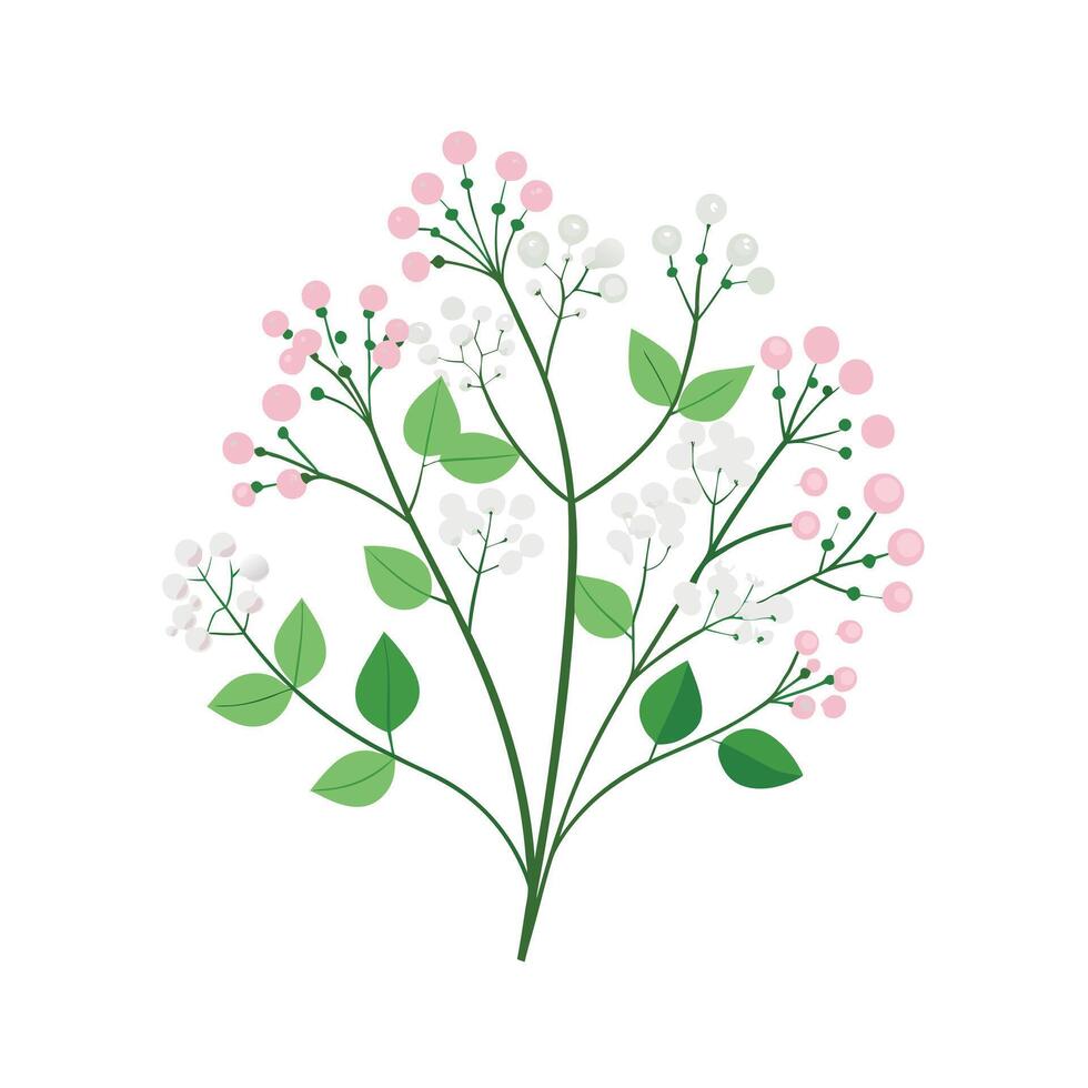 Beautiful Flower Minimalist Floral Illustration vector