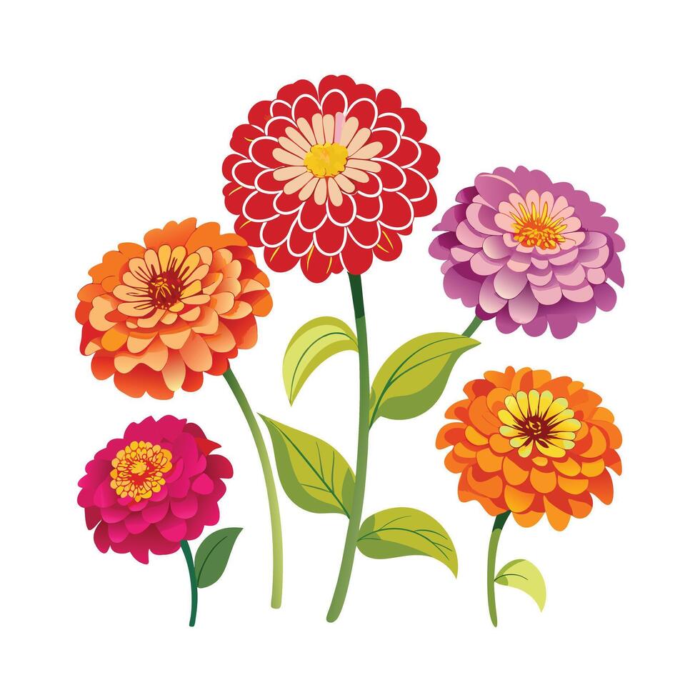 Beautiful Flower Minimalist Floral Illustration vector