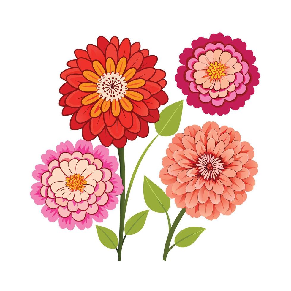 Beautiful Flower Minimalist Floral Illustration vector