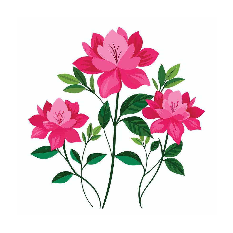 Beautiful Flower Minimalist Floral Illustration vector