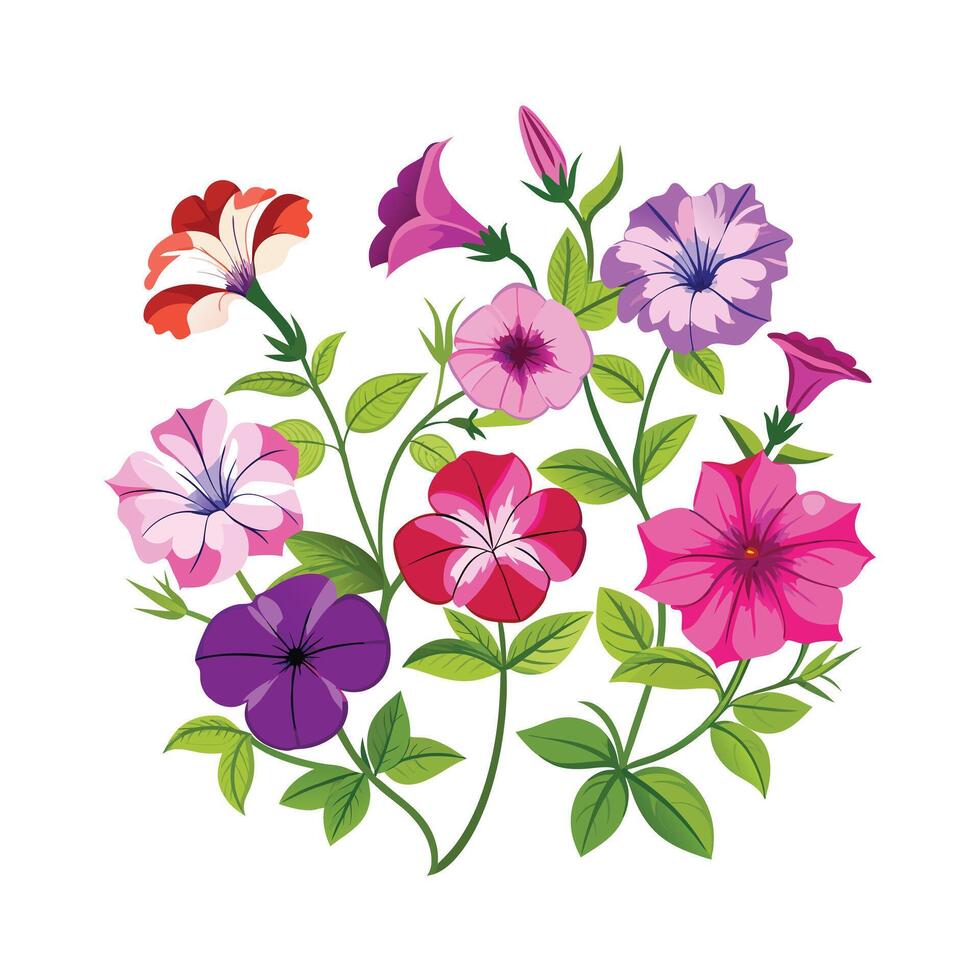 Beautiful Flower Minimalist Floral Illustration vector