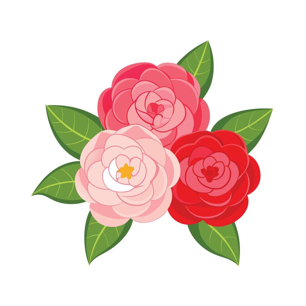 Beautiful Flower Minimalist Floral Illustration vector