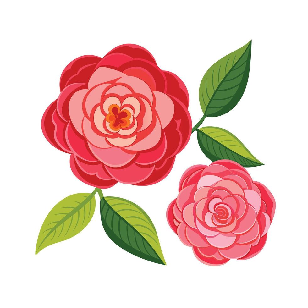 Beautiful Flower Minimalist Floral Illustration vector