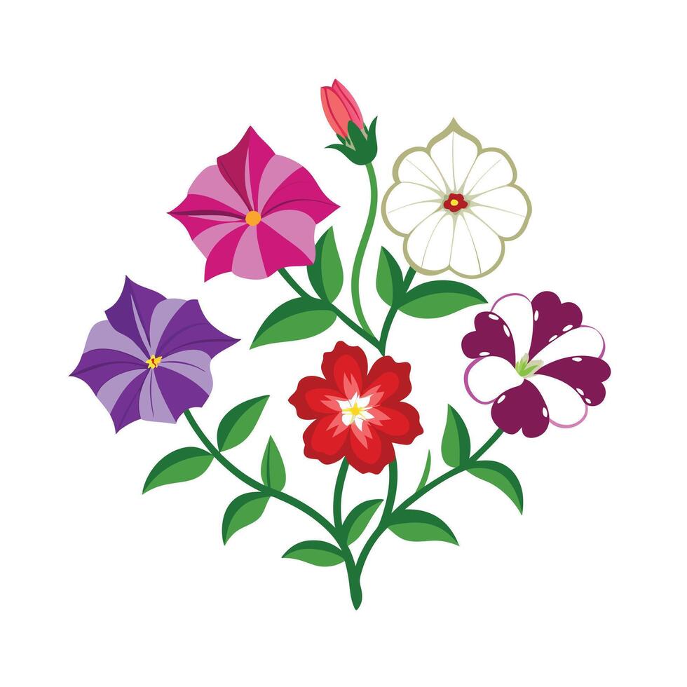 Beautiful Flower Minimalist Floral Illustration vector