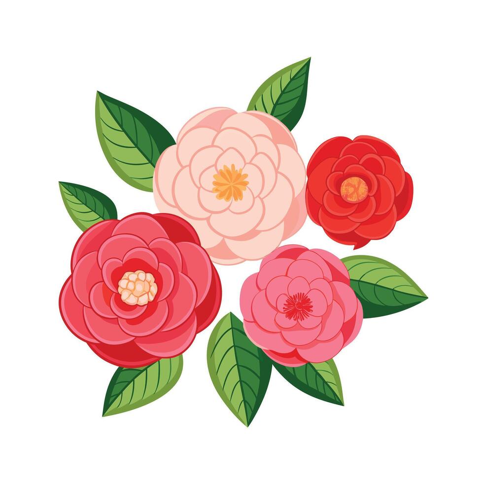 Beautiful Flower Minimalist Floral Illustration vector