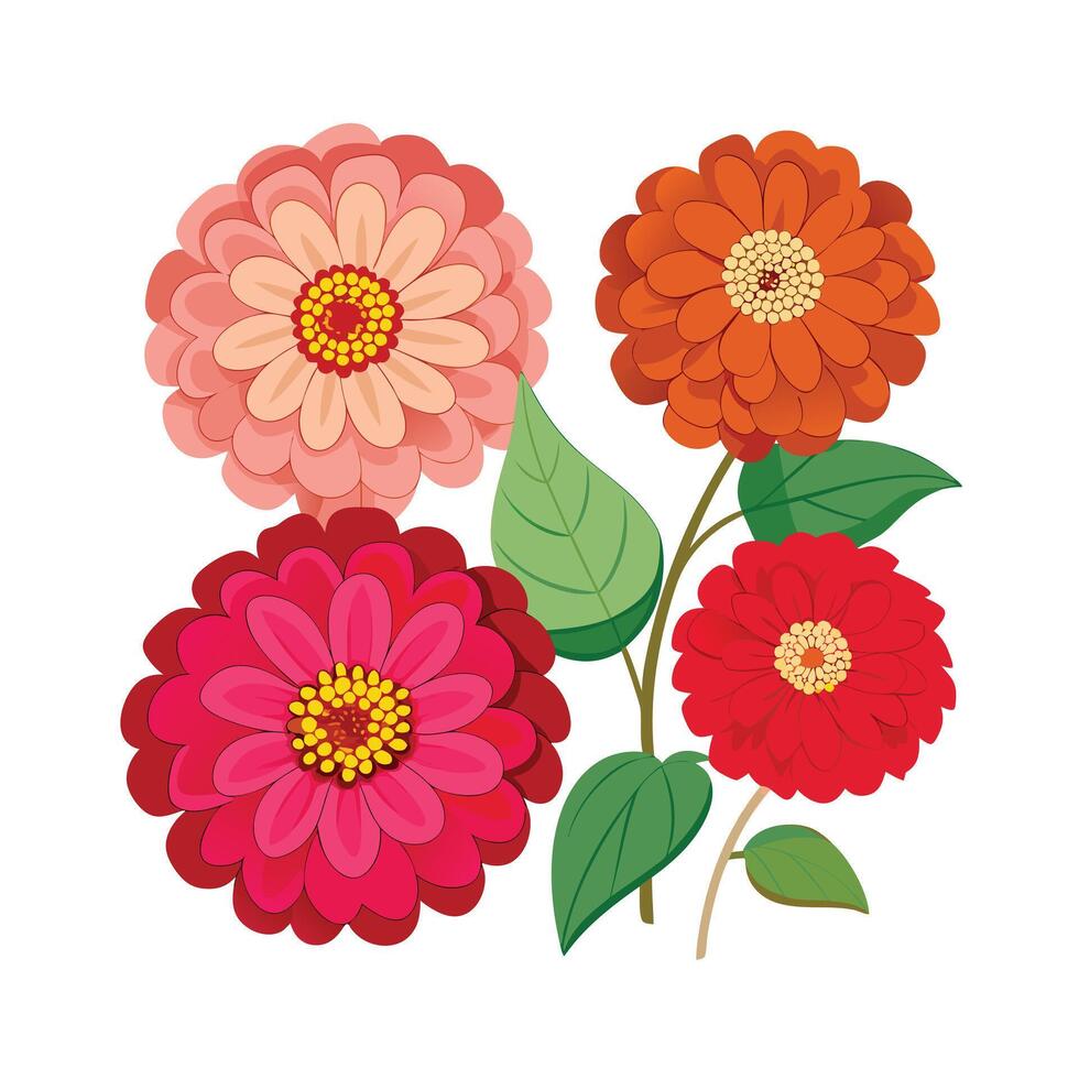 Beautiful Flower Minimalist Floral Illustration vector