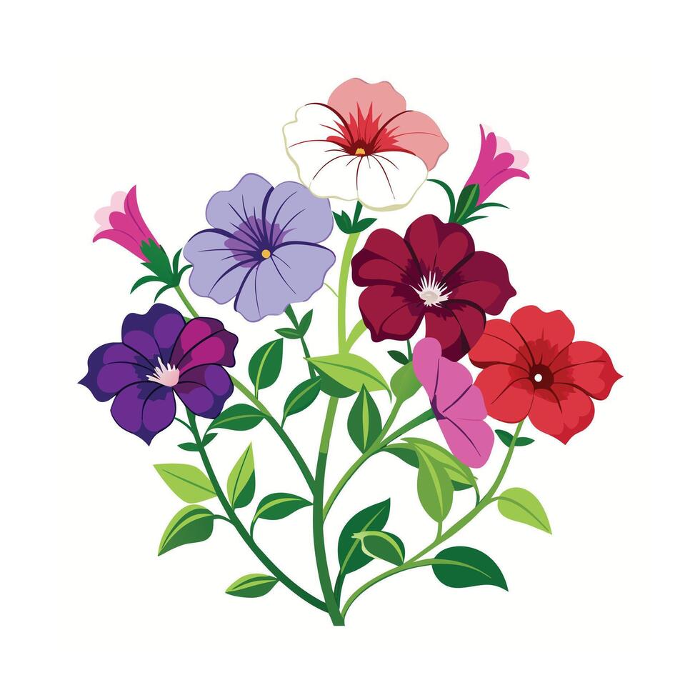 Beautiful Flower Minimalist Floral Illustration vector