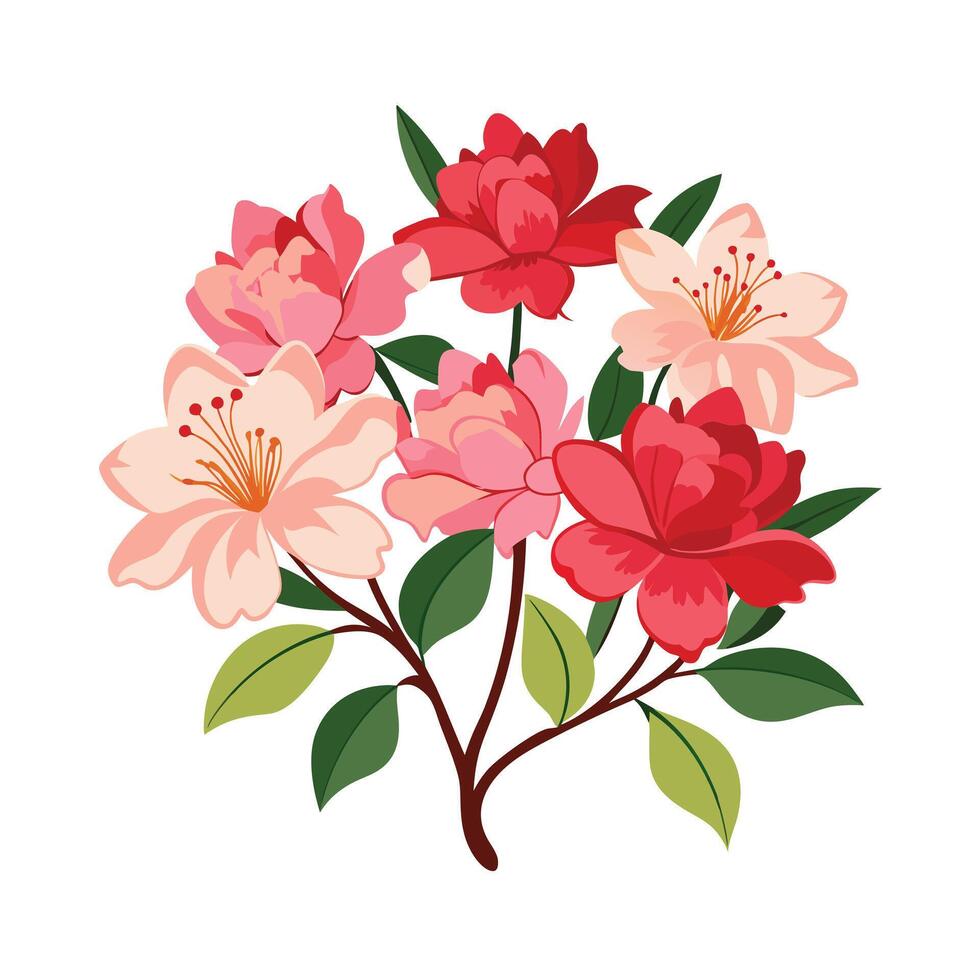 Beautiful Flower Minimalist Floral Illustration vector