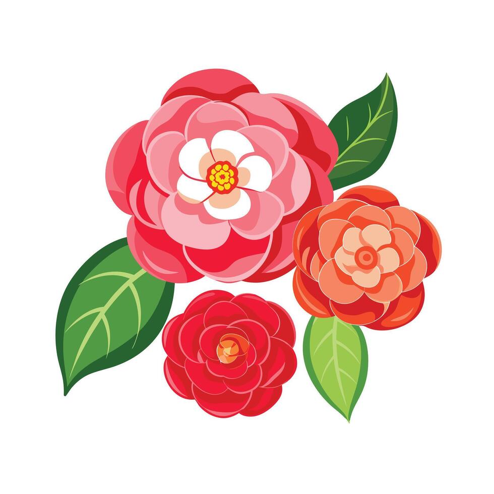 Beautiful Flower Minimalist Floral Illustration vector