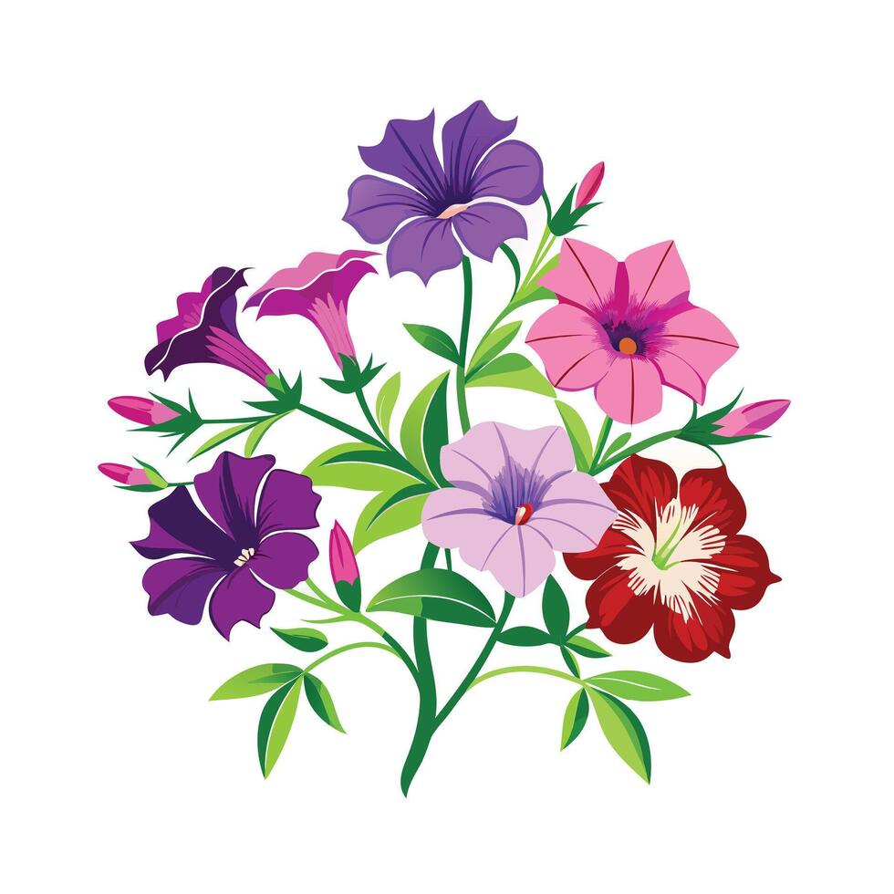 Beautiful Flower Minimalist Floral Illustration vector