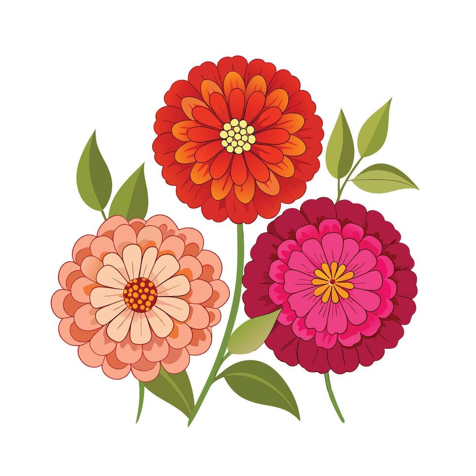 Beautiful Flower Minimalist Floral Illustration vector