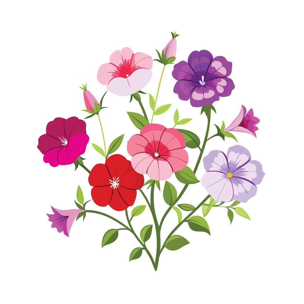 Beautiful Flower Minimalist Floral Illustration vector
