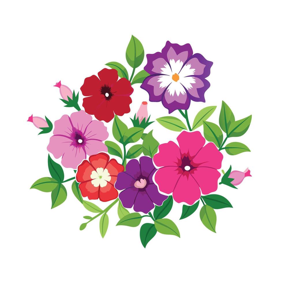 Beautiful Flower Minimalist Floral Illustration vector
