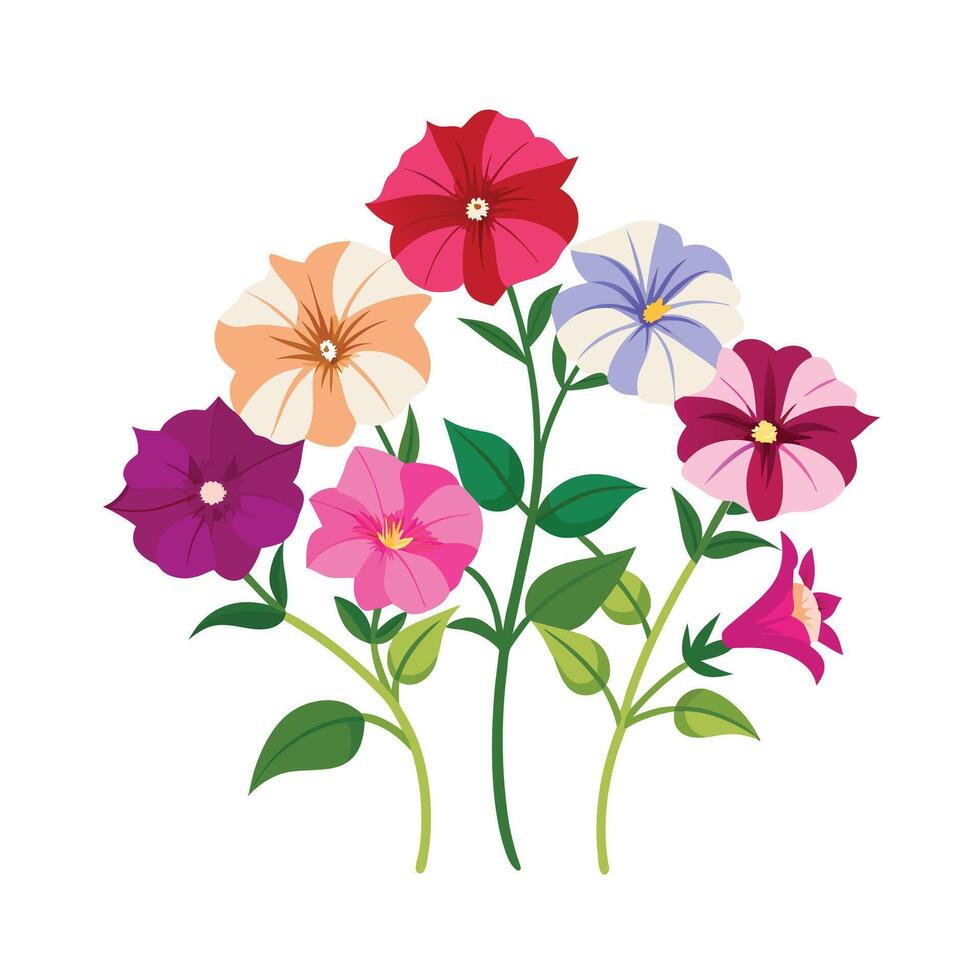 Beautiful Flower Minimalist Floral Illustration vector