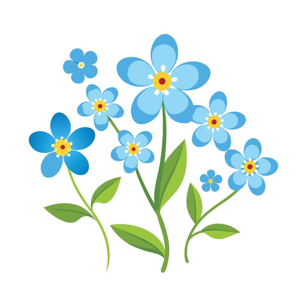 Beautiful Flower Minimalist Floral Illustration vector