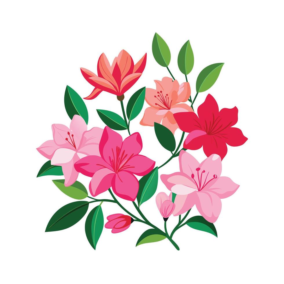 Beautiful Flower Minimalist Floral Illustration vector