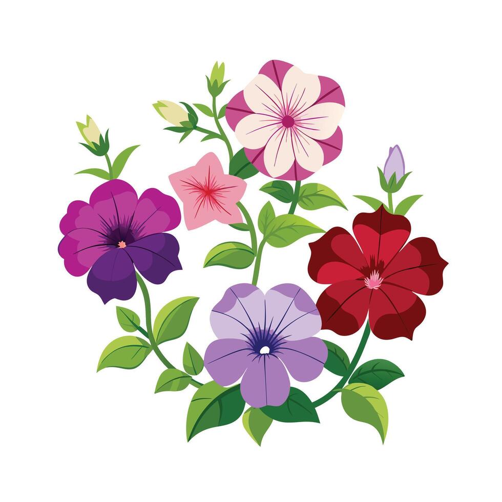 Beautiful Flower Minimalist Floral Illustration vector