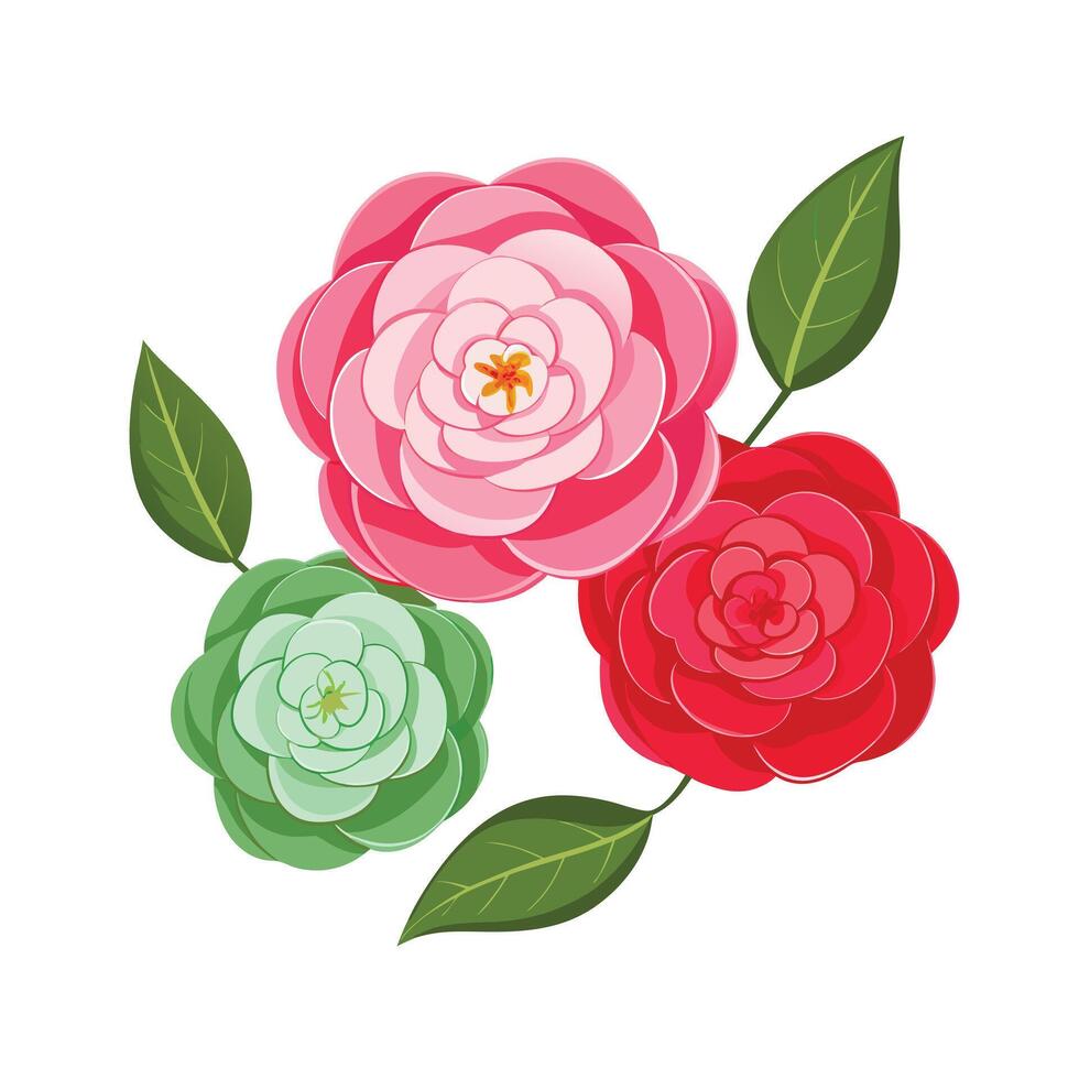 Beautiful Flower Minimalist Floral Illustration vector