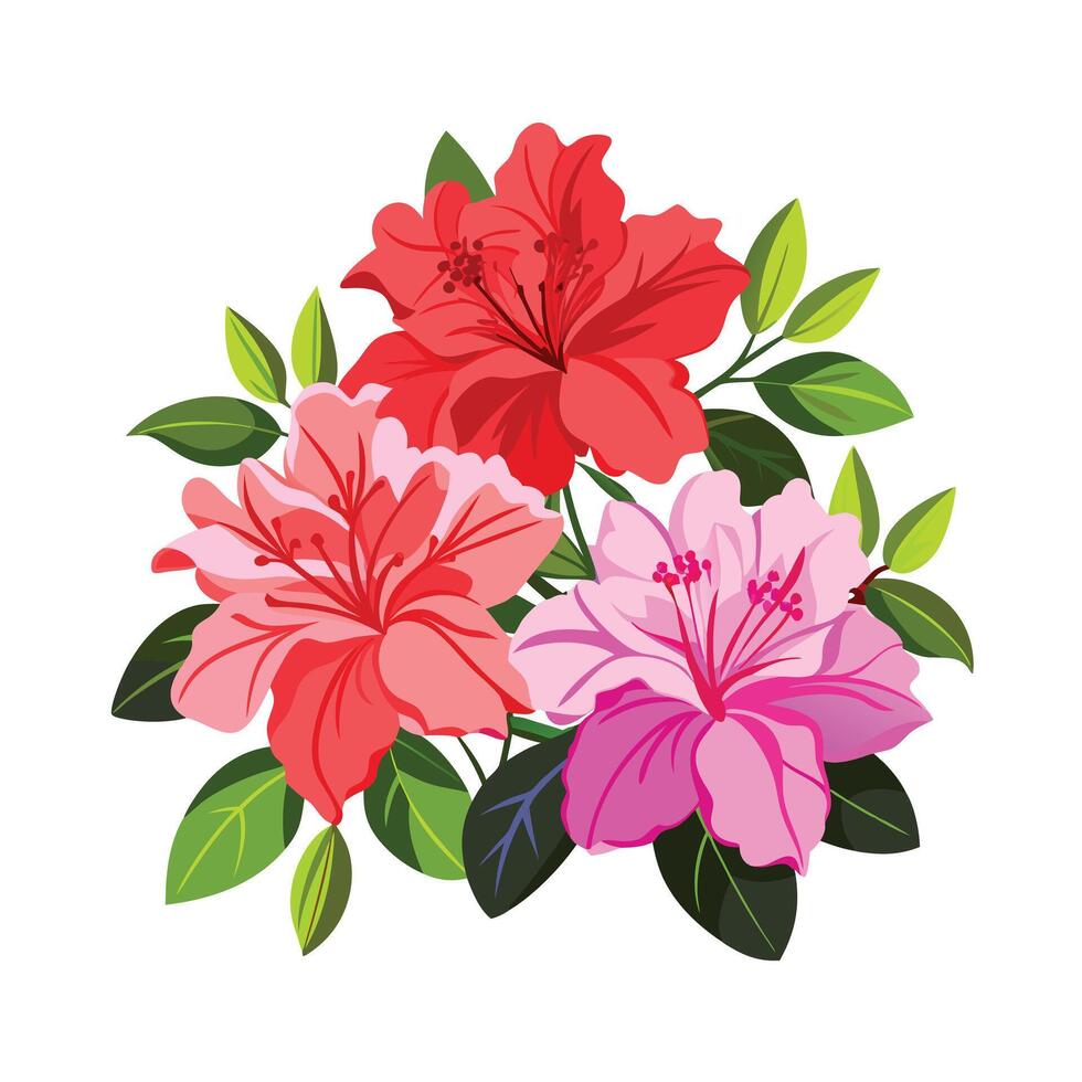 Beautiful Flower Minimalist Floral Illustration vector