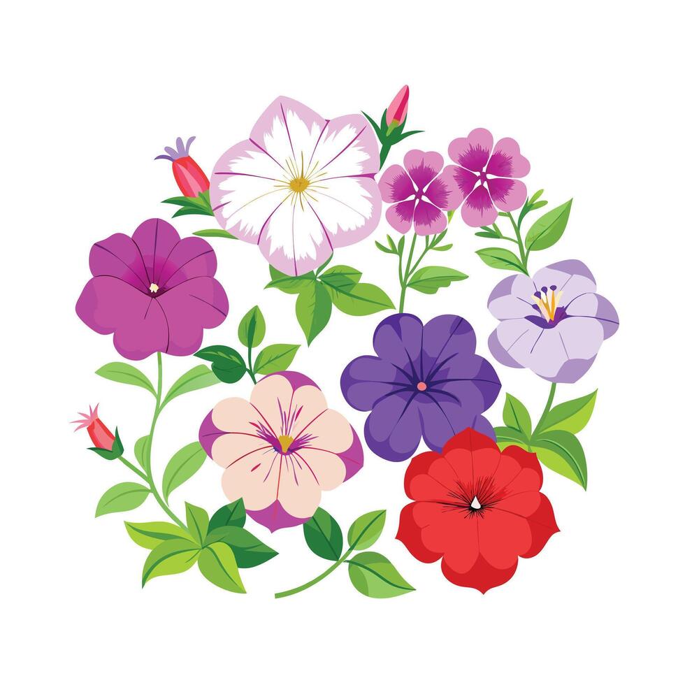 Beautiful Flower Minimalist Floral Illustration vector