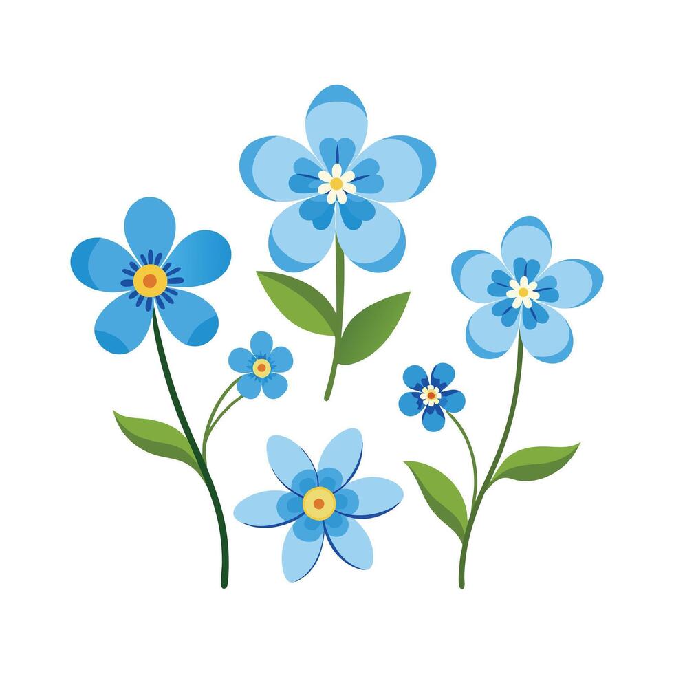 Beautiful Flower Minimalist Floral Illustration vector