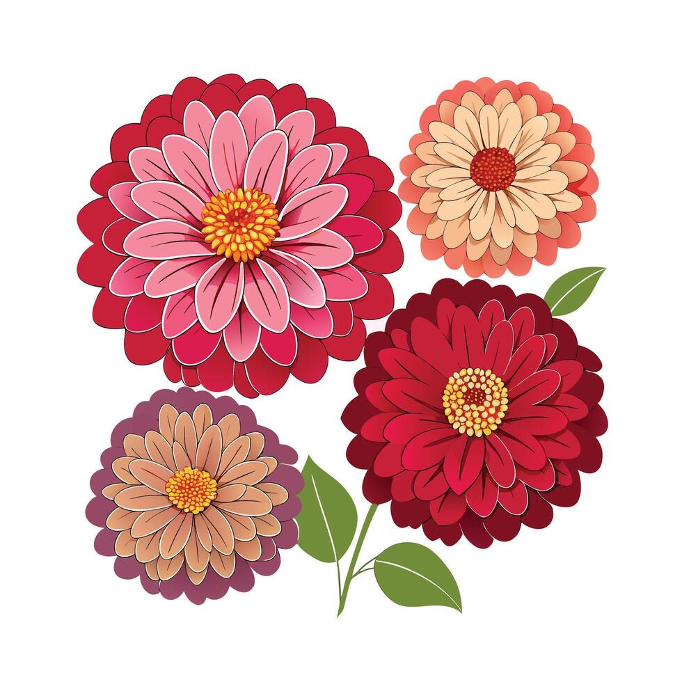 Beautiful Flower Minimalist Floral Illustration vector
