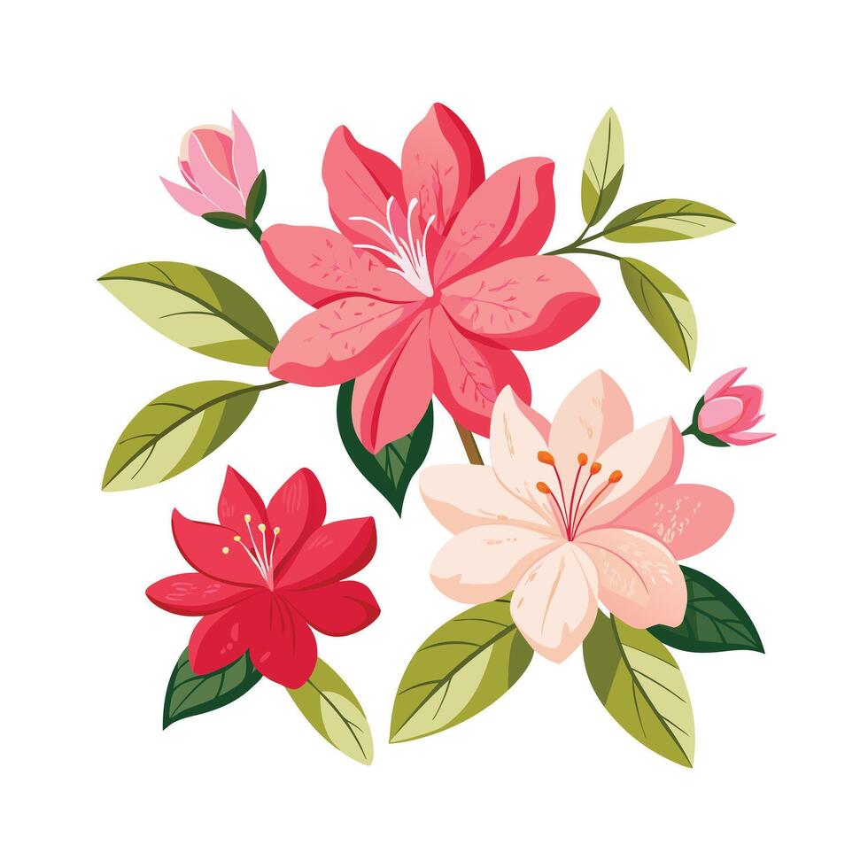 Beautiful Flower Minimalist Floral Illustration vector