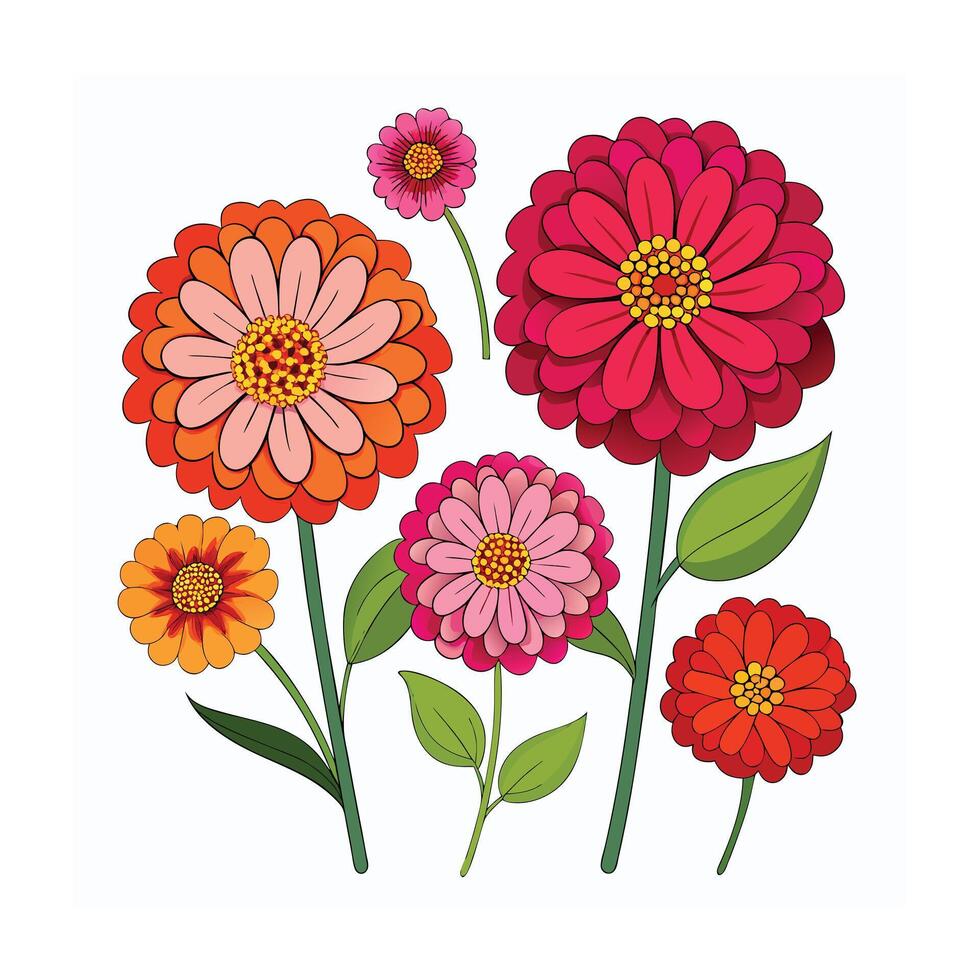 Beautiful Flower Minimalist Floral Illustration vector