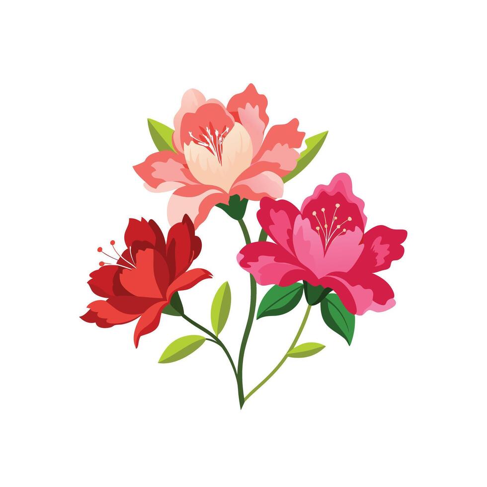 Beautiful Flower Minimalist Floral Illustration vector