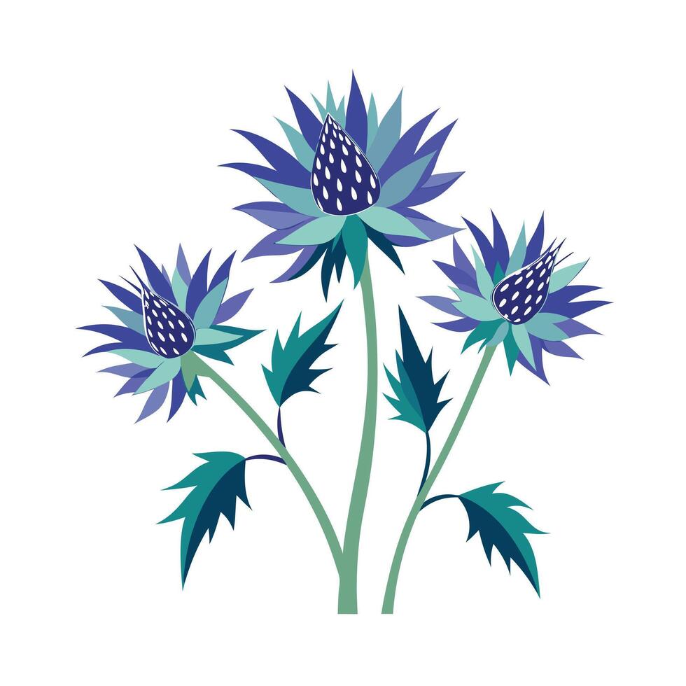 Beautiful Flower Minimalist Floral Illustration vector