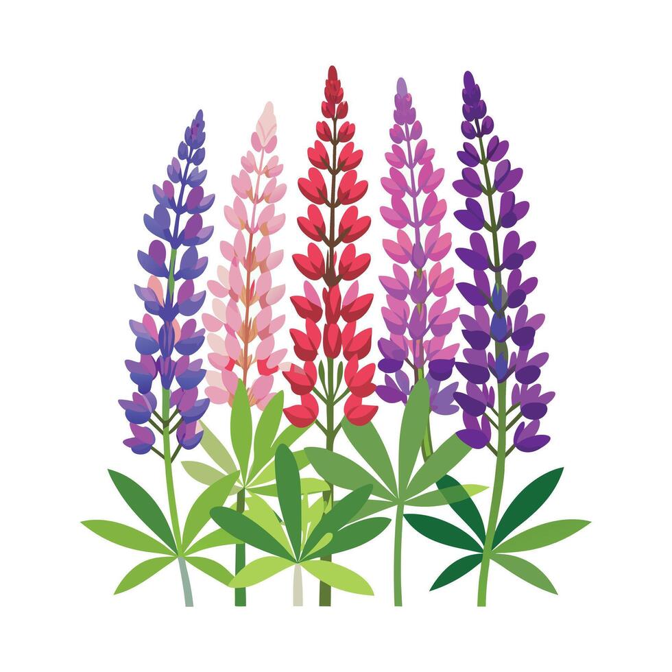 Beautiful Flower Minimalist Floral Illustration vector