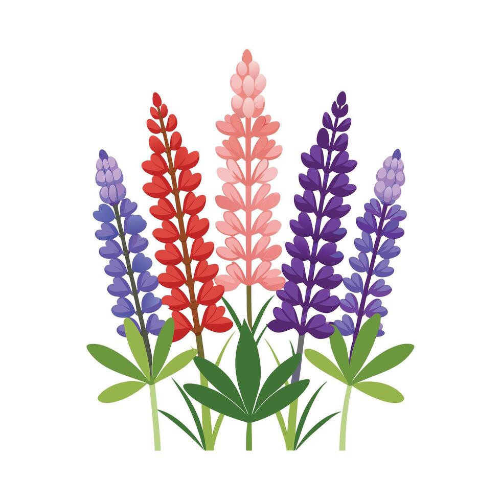 Beautiful Flower Minimalist Floral Illustration vector