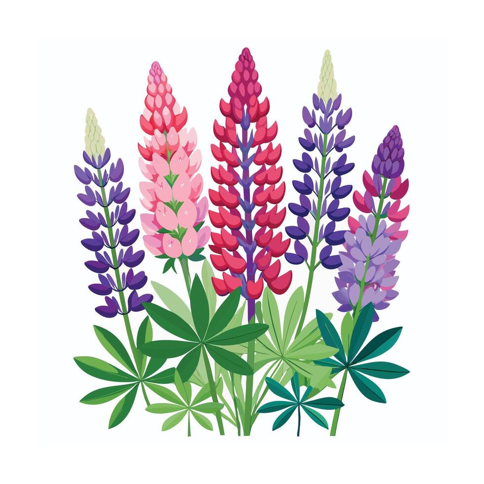 Beautiful Flower Minimalist Floral Illustration vector