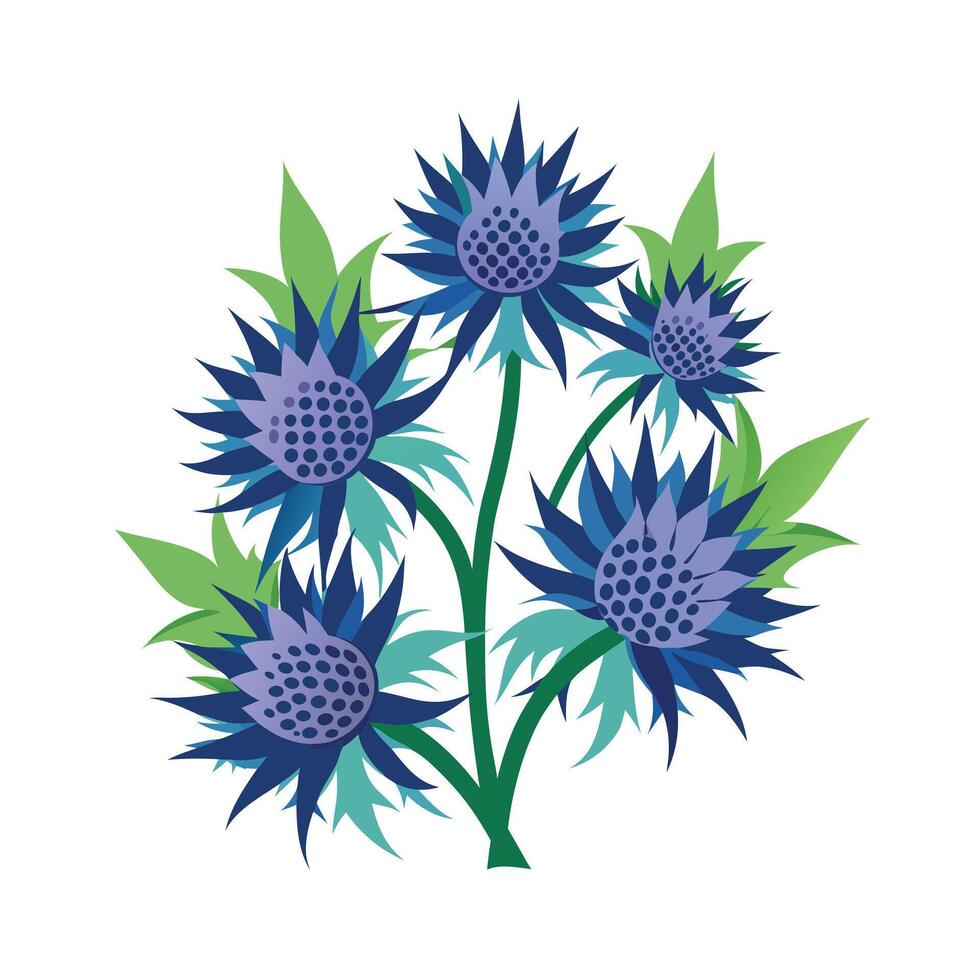 Beautiful Flower Minimalist Floral Illustration vector